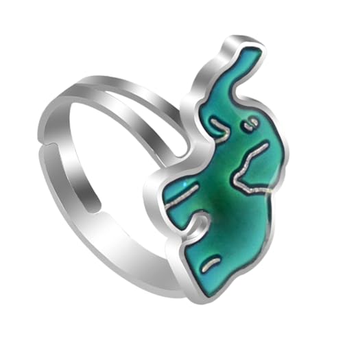 HEALEEP 3 Stck. Einstellbarer Thermochromischer Ring Lustiger Finger Schmuck für Tiermotiv Stimmungsring für als für Familie und Freunde von HEALEEP