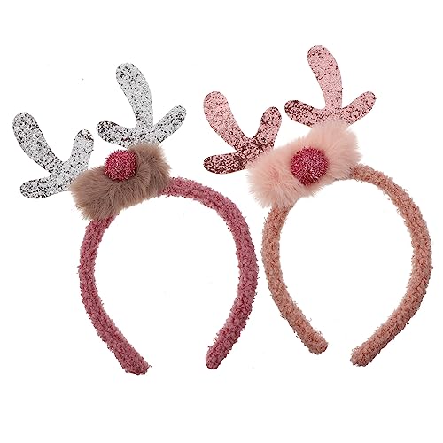 HEALEEP 3 Stück Geweih Kopfschmuck Rentier Geweih Stirnband Süße Ohren Stirnband Haar Accessoires Weihnachtsparty Weihnachts Haarband Weihnachts Kopfbedeckung von HEALEEP