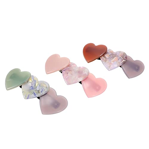 HEALEEP 3stücke Herz Design Haarnadeln Frühling Haarspangen Für Frauen Haarklammer Haarschmuck Haar Zubehör Robust Und Rutschfest Für Partys Zeremonien Und Alltag von HEALEEP