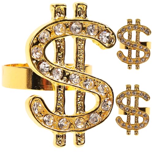 HEALEEP 3stücke Teiliges Usd-geformte Damen-finger-ringe Modischer Feiner Ring Aus Einzigartiger Schmuck Für Partys Und Anlässe von HEALEEP
