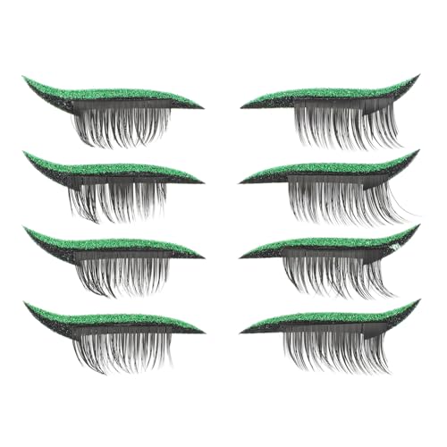 HEALEEP 4 Paare Selbstklebende Eyelid Tape Eyeliner Aufkleber mit Glitzer Wiederverwendbare Augen-make-up Sticker für Festival Cosplay und Party Einfaches Anbringen für Wimpernlinien von HEALEEP
