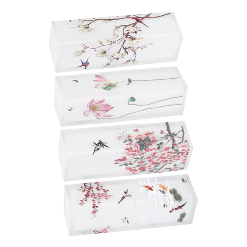 HEALEEP 4 Stück Elegante Halbdurchsichtige Lippenstifthülsen Kreative Auslaufsichere Lippenpflegebehälter Klassisches Design Kompakt und Leicht für DIY Lip Balm und Make up Aufbewahrung von HEALEEP