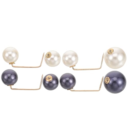 HEALEEP Broschennadeln mit Kunstperlen 4 Stücke Sicherheitsnadeln Dekorative Hemdknöpfe für Frauen Vielseitige Einsatzmöglichkeiten für Schals und Hüte Geeignet von HEALEEP