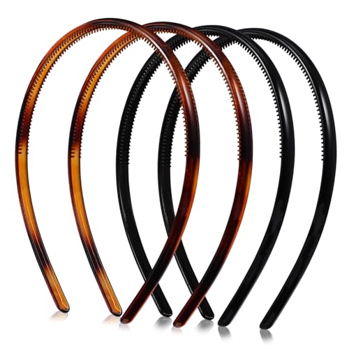 HEALEEP 4 Stück Haarreifen Für Mädchen Wiederverwendbare Stirnbänder Zartes Kopfschmuck Design Aus Kunststoff Für Hochzeiten Und Freizeit Rutschfest Und Bequem Geeignet Für Outdoor von HEALEEP