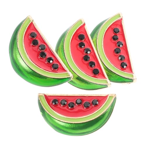 HEALEEP 4 Stück Teiliges Cartoon Broschen Lustige Wassermelonen Broschen für Damen Clip für Pullover Strickjacken und Schals Schmuckstück für Partys und Alltagskleidung von HEALEEP