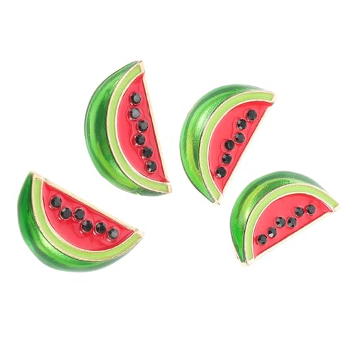 HEALEEP 4 Stück Teiliges Watermelon Broschen Niedliche Cartoon Anstecknadeln Stabile Kragen Clips für Damen Vielseitig Verwendbar für Pullover Kleid Schal Einfach zu Befestigen und von HEALEEP