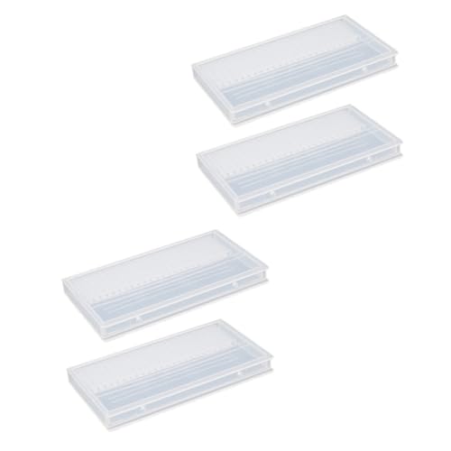 HEALEEP 4 Stück Transparente Nagelfräser Aufbewahrungsbox mit Löchern Langlebig und Praktisch Organizer für Nagelstudio und Maniküre Schleifköpfe Staubgeschützt und Vielseitig Einsetzbar von HEALEEP