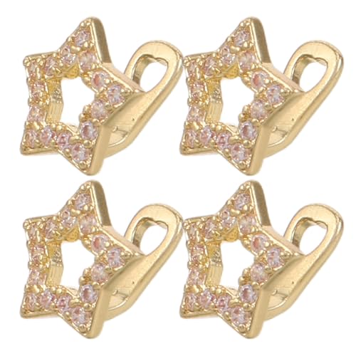 HEALEEP 4er-Set Zahn Grill Cap: Glitzernder Stern-Zahn-Überzug mit Strasssteinen – Hip-Hop-Mundschmuck – Einzelner Funkelnder Cover für Rapper-Kostümzubehör von HEALEEP