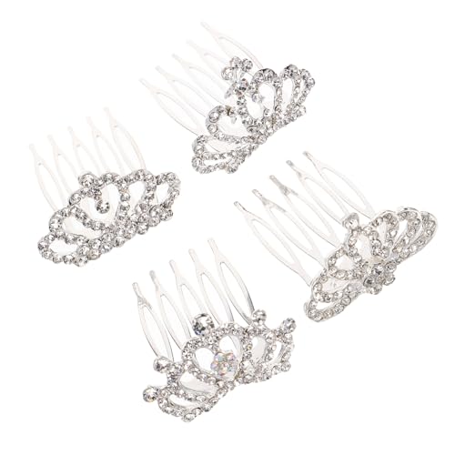 HEALEEP 4stücke Kronenhaarkamm Für Mädchen Mit Strassdekor Elegant Und Robust Für Partys Hochzeiten Und Fotoshootings von HEALEEP