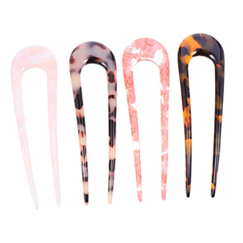 HEALEEP 4stücke Teiliges U-förmige Haarspangen Aus Acetat Für Damen Leichte Und Elegante Haarnadeln Mit Starkem Für Hochsteckfrisuren Und Besondere Anlässe von HEALEEP
