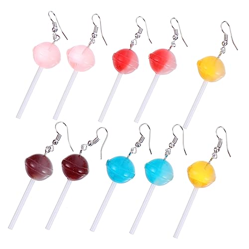 HEALEEP 5 Paar Lollipop Ohrhänger Für Damen Bunte Ohrringe Süßes Design Für Partys Und Alltag Trendiger Ohrschmuck Für Geschenke von HEALEEP