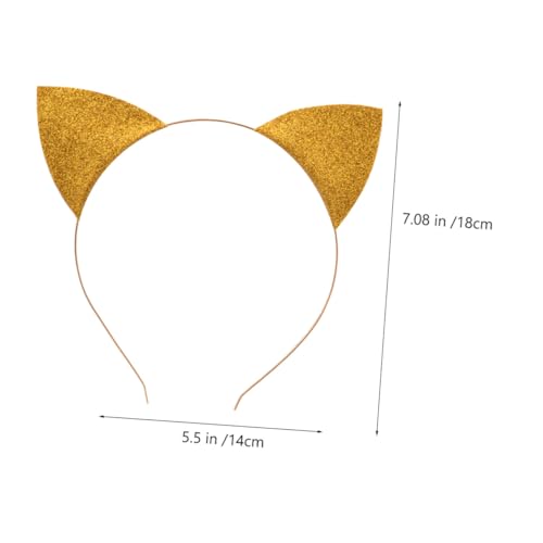 HEALEEP 5 Stück Teiliges Glitzer Katzenohren Haarreif Leichter Pailletten Stirnband Kopfschmuck für Party Halloween Komfortabel und Einfach zu Tragen Geeignet für Frauen Zufällige Farbe von HEALEEP