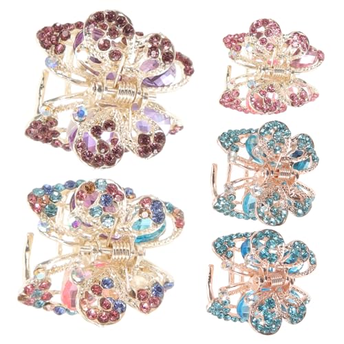 HEALEEP 5 Stück Teiliges Rhinestone Haarklammern für Mädchen Mini Haarspangen aus Legierung mit Sicherem und Buntem Design für Verschiedene Frisuren HEALEEP 5 Stück Teiliges Rhinestone Haarklammern für Mädchen Mini Haarspangen aus Legierung mit Sicherem und Buntem Design für Verschiedene Frisuren von HEALEEP