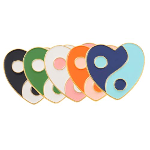 HEALEEP 5 Stück Teiliges Tai Chi Brosche Legierung Anstecknadeln für Kleidung Taschen und Schals Langlebig und HEALEEP 5 Stück Teiliges Tai Chi Brosche Legierung Anstecknadeln für Kleidung Taschen und Schals Langlebig und von HEALEEP
