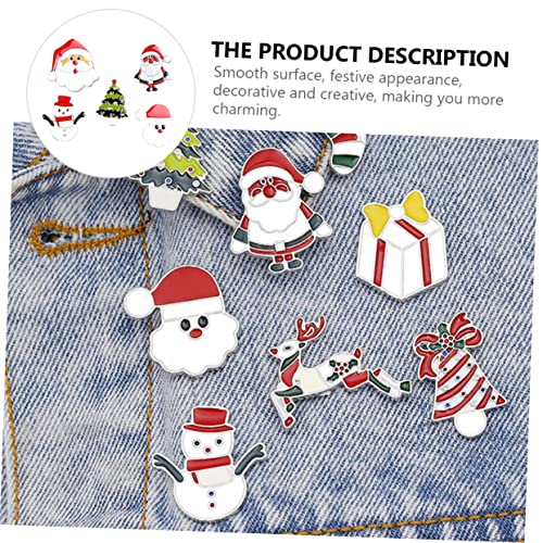 HEALEEP 5 Stück Weihnachtsbrosche Jeder Feiertagsbrosche DIY Kleidung Brosche Weihnachtsbrosche Anstecknadel Brustnadel Krippendekor Emaille Anstecknadel Weihnachtsanstecknadel Weihnachts von HEALEEP