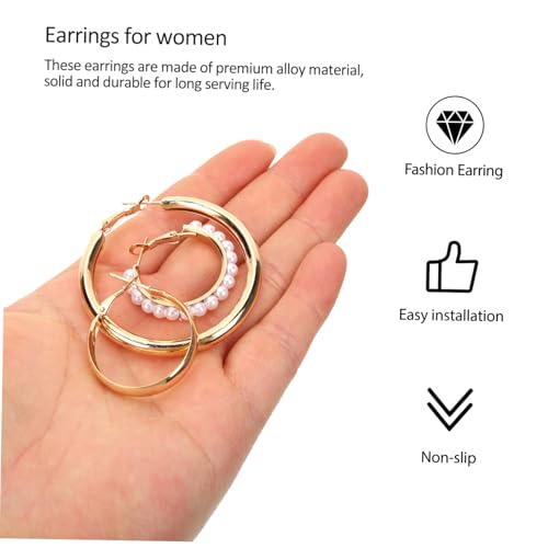 HEALEEP 6 Paare Creolen Ohrringe Damen Alloy Retro Runde Ohrschmuck Leicht Elegant Passend Für Alltag Und Festliche Anlässe von HEALEEP