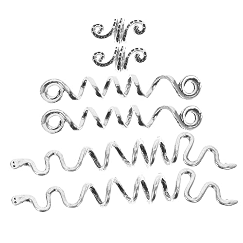 HEALEEP 6 Stück Dreadlock Zubehörset Teilig Verstellbare Haarschmuck für Zöpfe Haarringe und Charms für Verschiedene Anlässe und Haarstylings von HEALEEP