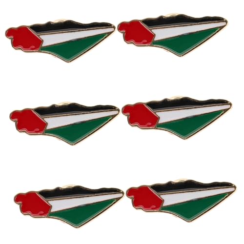 HEALEEP 6stücke Palästina-flagge Anstecker Flaggen Brosche Metall Brosche Für Männer Anzug Hut Hemd Kleidungszubehör von HEALEEP