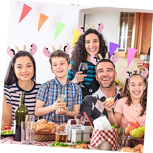 HEALEEP 6 Stück Plüsch Stirnband Mehrere Haar Accessoires Für Haarreifen Kopfbedeckung Mit Häschenmotiv Kuh Plüschtier Kopfbedeckungen Süß Ausgestopfte Kleine Party Charms von HEALEEP