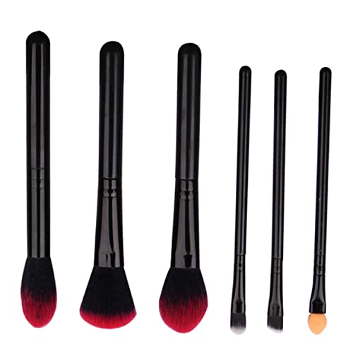 HEALEEP 6 Stück Teiliges Make Up Pinsel für Frauen Rote Weiche Borsten Vielseitig für Lidschatten Puder Kompakt und Tragbar Langlebig und Einfach zu Reinigen für Unterwegs und von HEALEEP