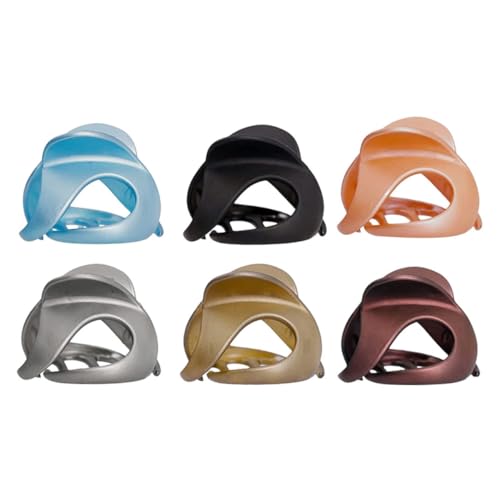 HEALEEP 6 Stück Teiliges Modischer Haarklammern für Damen Rutschfeste Haarclips für Pferdeschwanz und Schwarz Braun Orange und Khaki von HEALEEP