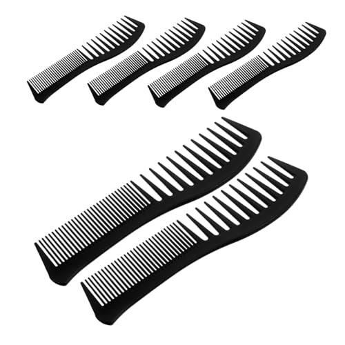 HEALEEP 6 Stück Teiliges Wide Tooth Styling kamm für Männer und Frauen Doppelseitiger Haarkamm mit Groben und Feinen Zähnen Sanftes Entwirren Pflege für Empfindliches und Dickes Haar von HEALEEP