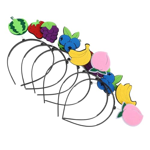 HEALEEP 6 Stück Wassermelonen Haarreif Teilig für Partys und Fotoshootings Lustige Frucht Designs Wassermelone Banane Erdbeere Traube Blaubeere Bequem und Auffällig für Altersgruppen von HEALEEP