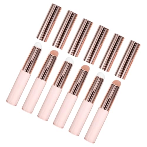 HEALEEP 6-teiliger Silikon-lippenpinsel: Lippenstift- Und Lipgloss-pinsel Mit Kappen – Tragbare Make-up-tools Für Damen Für Den Täglichen Gebrauch, Leicht Zu Tragen von HEALEEP