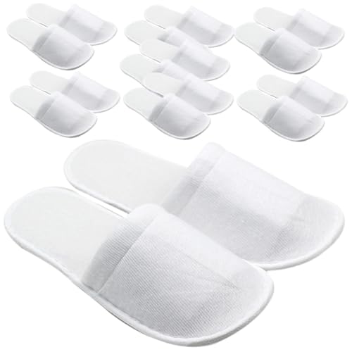 HEALEEP 8 Paare Einweg Hotel Slipper Antirutsch Hausschuhe Spa Slipper Universalgröße für Damen und Herren Gästeschuhe Praktisch Weich für Zuhause Spa Reisen Beauty Party von HEALEEP