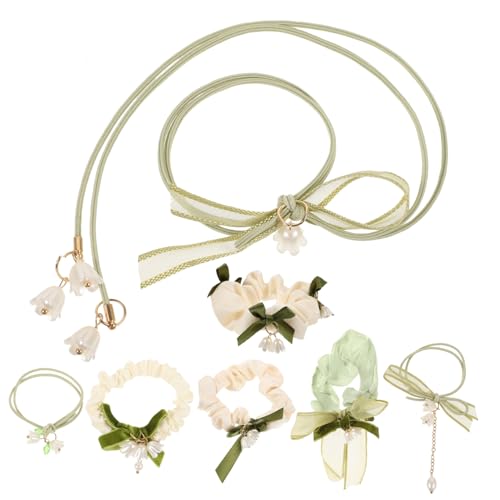 HEALEEP 8stücke Haargummis Ohne Beschädigung Elastische Haargummis Für Frauen Und Mädchen Mit Schleife Pferdeschwanzhalter Haarseile Haarschmuck Und Haarstyling-zubehör von HEALEEP