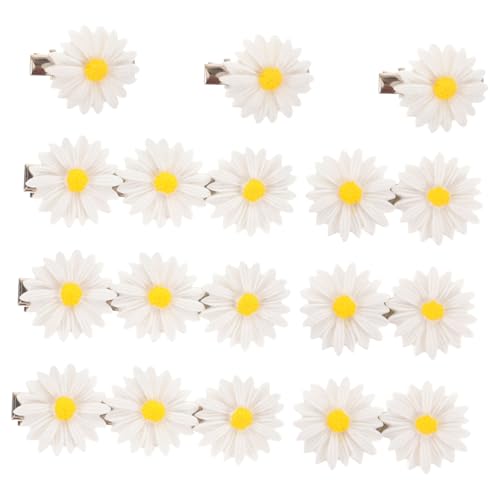HEALEEP 9 Stück Teiliges Daisy Haarklammern für Damen Dekorative Blumen Haarspangen für Partys und Besondere Anlässe Rutschfest und Bequem Passend für Haararten von HEALEEP