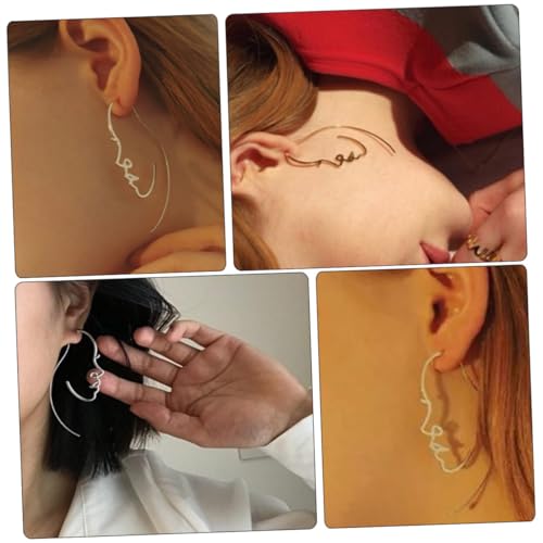 HEALEEP Abstrakt Gesicht Ohrhänger Für Damen Kreativer Ohrschmuck Aus Einzigartiges Design Für Party Und Alltag von HEALEEP
