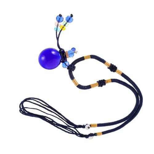 HEALEEP Aromatherapie Diffusor Halskette Damen Blaue Glasflasche Ätherisches Öl Anhänger Geflochtenes Seil DIY Parfüm Schmuck Zubehör von HEALEEP
