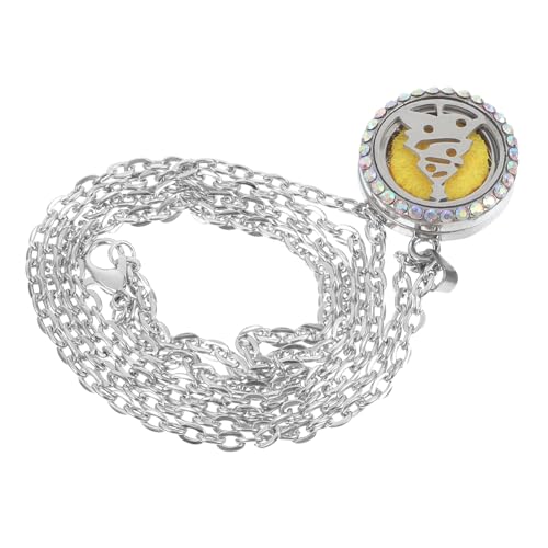 HEALEEP Ätherischer Öl Diffusor Halskette Für Frauen Edelstahl Parfüm Locket Aromatherapie Medaillon Schmuck Stressabbau Für Alltag Und Freizeit Elegantes Design Mit Austauschbaren von HEALEEP