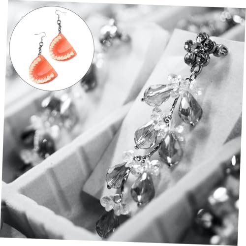 HEALEEP Ausgefallene Handgefertigte Fake Zahn Ohrringe Damen Stylischer Ohrhänger Legierter Schmuck Modisch Verstellbar für Alltag Party Hochzeit von HEALEEP
