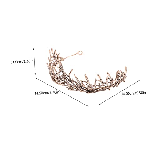 HEALEEP Barock Brautkrone Damen Tiara Haarschmuck Retro Stil Hochzeitszubehör Stilvolle Barock Krone für Frauen Hochzeitsschmuck von HEALEEP