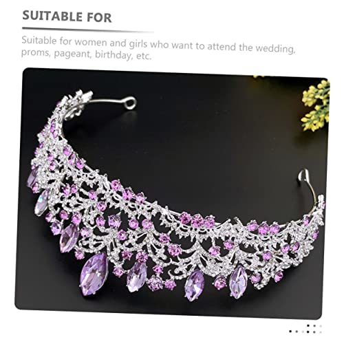 HEALEEP Barock Haarschmuck Damen Strass Tiara Hochzeit Kopfbedeckung Brautfest Tanz Party Schmuck Silber von HEALEEP
