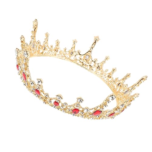 HEALEEP Barock Kristallkrone für Damen Runde Vintage Braut Hochzeit Haarschmuck mit Stilvolles Langlebiges Tiara Stirnband für Hochzeitsfeier und Festliche Anlässe von HEALEEP