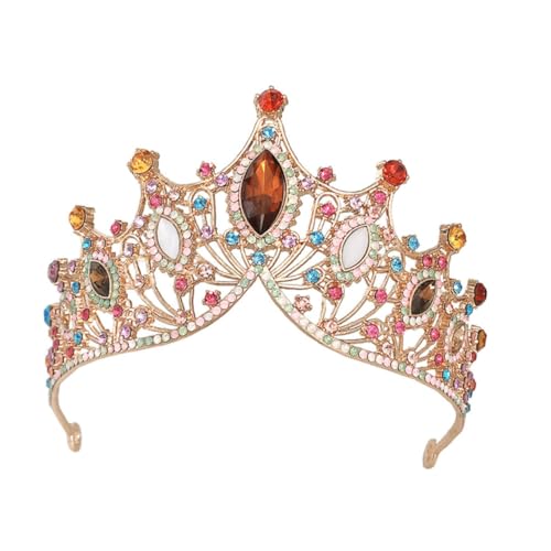 HEALEEP Barocke Bunte Hochzeit Krone Braut Tiara mit Strass Langlebiges Material Eleganter Haarschmuck für Party Geburtstag Brautjungfer Leicht zu Tragen HEALEEP Barocke Bunte Hochzeit Krone Braut Tiara mit Strass Langlebiges Material Eleganter Haarschmuck für Party Geburtstag Brautjungfer Leicht zu Tragen von HEALEEP