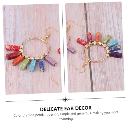 HEALEEP Bunte Boho Ohrhänger Mit Türkisen Quasten Damen Ohrringe Ohrschmuck Filigran Und Einzigartig Für Alltag Und Party von HEALEEP