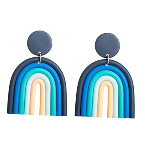 HEALEEP Boho Clay Dangle Ohrringe für Damen Handgefertigte Bunte Geometrische U förmige Modischer Schmuck für Frauen Elegante Statement ohrringe für Partys und Besondere Anlässe von HEALEEP