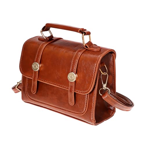 HEALEEP Braune Handtasche Damen aus Robustem PU mit Großem Innenfach Verwandlungsfähig als Schultertasche oder Handtasche Vielseitig für Arbeit Reisen und Alltag Modernes Design von HEALEEP