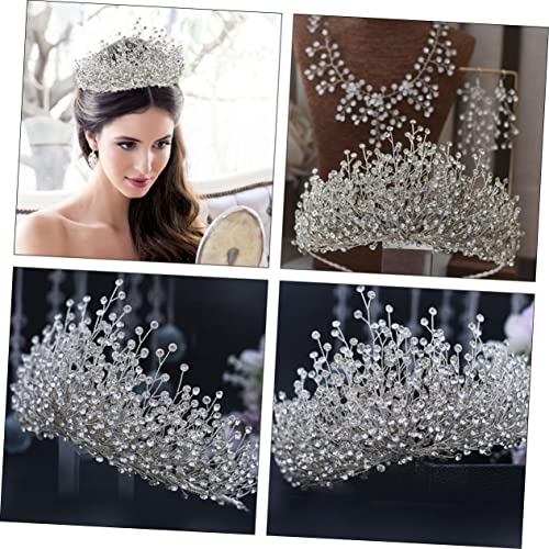 HEALEEP Brautkrone mit Funkelnden Kristallen Silbernes Haarschmuck Accessoire für Hochzeit Festliche Anlässe und Fotorequisiten Leichtes und Komfortables Design für Damen von HEALEEP