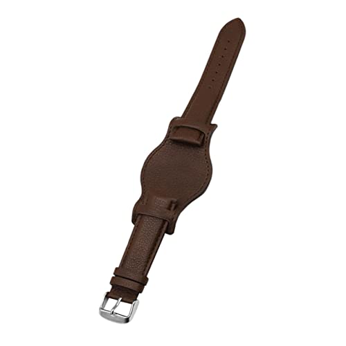 HEALEEP Cowhide Watch Band Braun Armband Metall Allergie Klassisch Jahre Stil Kompatibel Uhrenanschluss Komfortabel Leicht Austauschbar Elegant Damen Herren von HEALEEP
