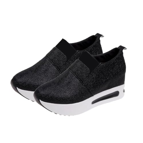 HEALEEP Damen Casual Schuhe mit Dicker Plateau Sohle Atmungsaktive Slip Sportschuhe Bequeme Frühling Schuhe Geeignet für Verschiedene Fußtypen Leichte und Hautfreundliche Damenschuhe von HEALEEP