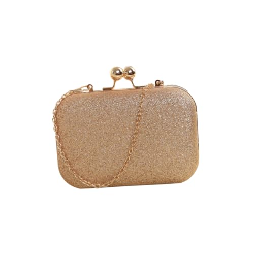 HEALEEP Damen Mini Clip Abendtasche Kleine Satchel Schultertasche mit Kette Handtasche für Hochzeit Party Bankett von HEALEEP