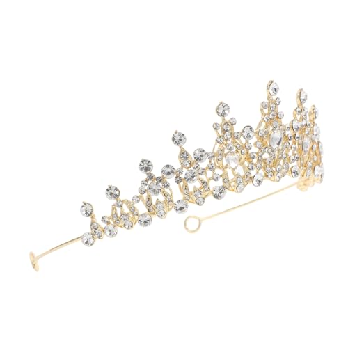 HEALEEP Damen Tiara Krone mit Funkelnden Strasssteinen Festliches Haarschmuck Accessoire für Hochzeit Geburtstag und Party Zierliches Braut Stirnband für Festliche Anlässe von HEALEEP