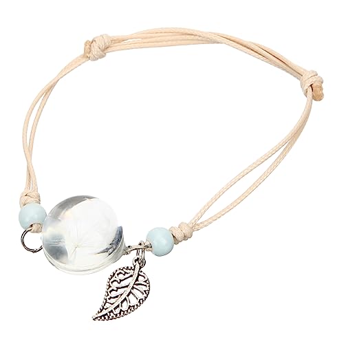 HEALEEP Dandelion Handgelenkarmband für Damen Pflanzliches Schmuckstück mit Getrocknetem Geschenkidee für Freunde und Leicht und Langlebig Dekoration für Besondere Anlässe von HEALEEP