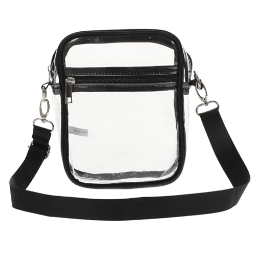 HEALEEP Durchsichtige PVC Umhängetasche mit Reißverschluss Verstellbar Stadienzugelassene Handy Crossbody Bag für Damen Multifunktionale Kosmetiktasche für Konzert Shopping und Reisen von HEALEEP