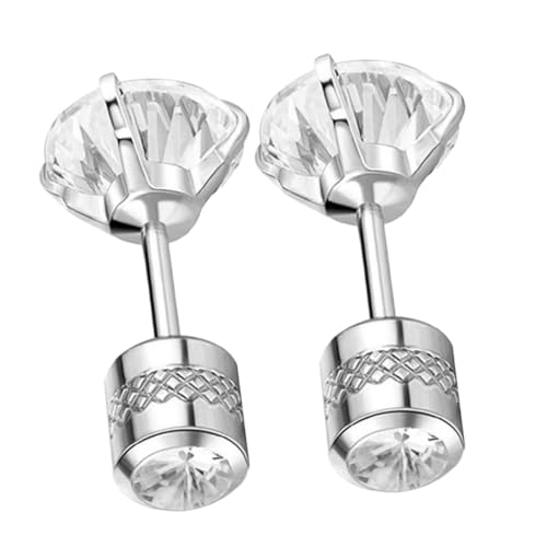 HEALEEP Edelstahl Zirkonia Ohrstecker Damen Glänzend Modisch Leicht zu Tragen Schmuck für Alltag Party Hochzeit von HEALEEP
